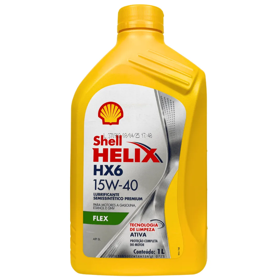 Óleo Motor SHELL HELIX HX6 FLEX 15W40 API SL Semissintético